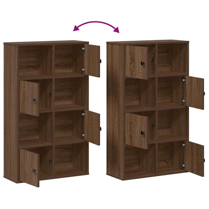 Boekenkast 60x24x101,5 cm bewerkt hout bruin eikenkleurig