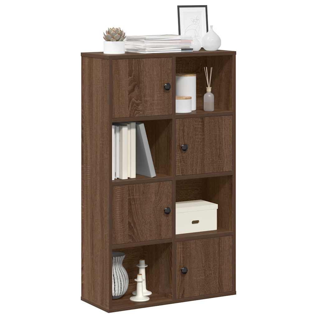 Boekenkast 60x24x101,5 cm bewerkt hout bruin eikenkleurig