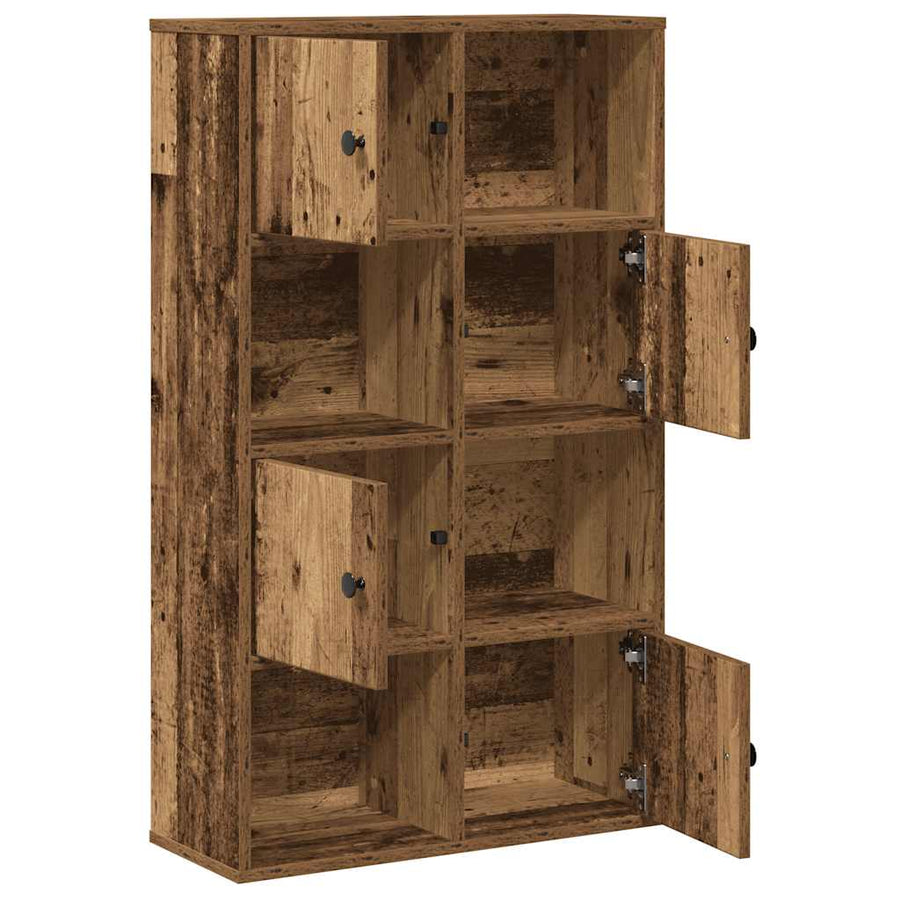 Boekenkast 60x24x101,5 cm bewerkt hout oud houtkleurig