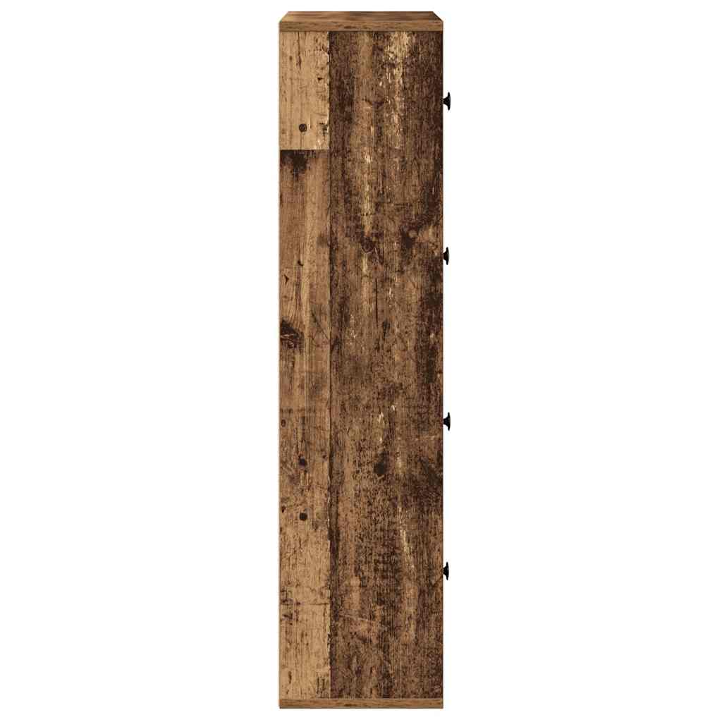 Boekenkast 60x24x101,5 cm bewerkt hout oud houtkleurig