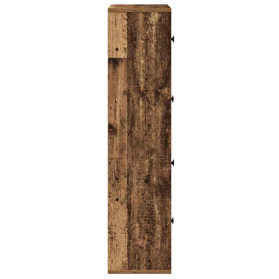 Boekenkast 60x24x101,5 cm bewerkt hout oud houtkleurig