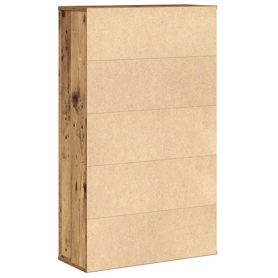Boekenkast 60x24x101,5 cm bewerkt hout oud houtkleurig