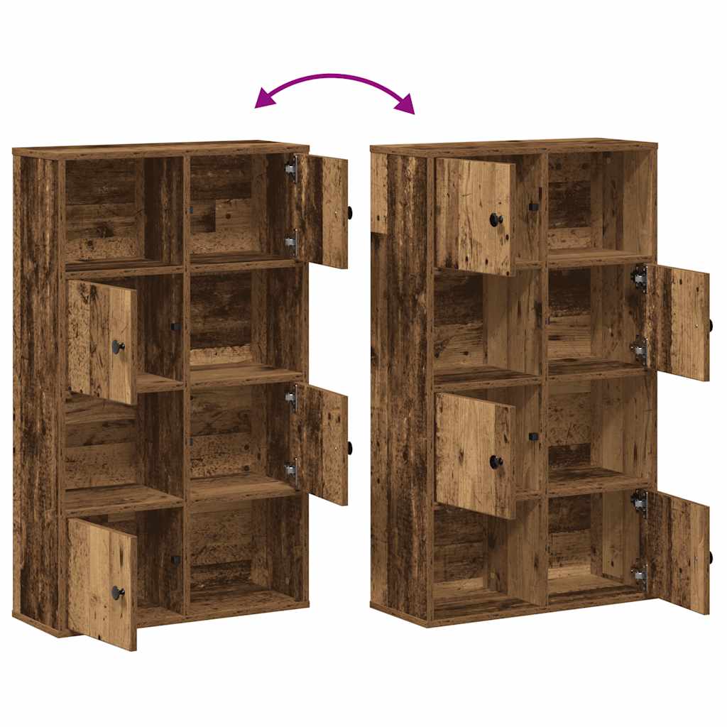 Boekenkast 60x24x101,5 cm bewerkt hout oud houtkleurig