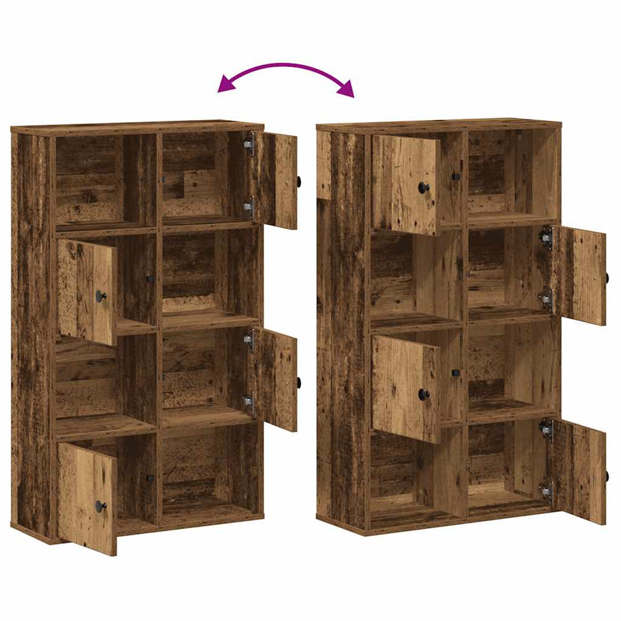 Boekenkast 60x24x101,5 cm bewerkt hout oud houtkleurig
