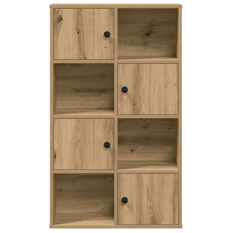 Boekenkast 60x24x101,5 cm bewerkt hout artisanaal eikenkleurig