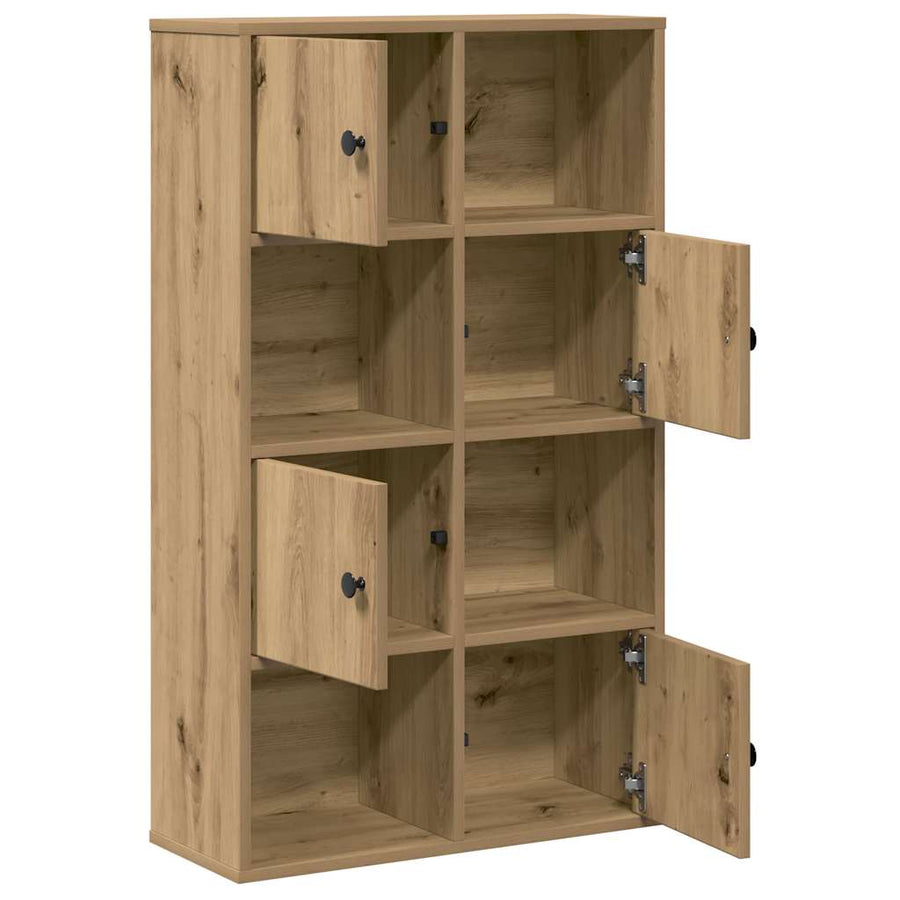 Boekenkast 60x24x101,5 cm bewerkt hout artisanaal eikenkleurig