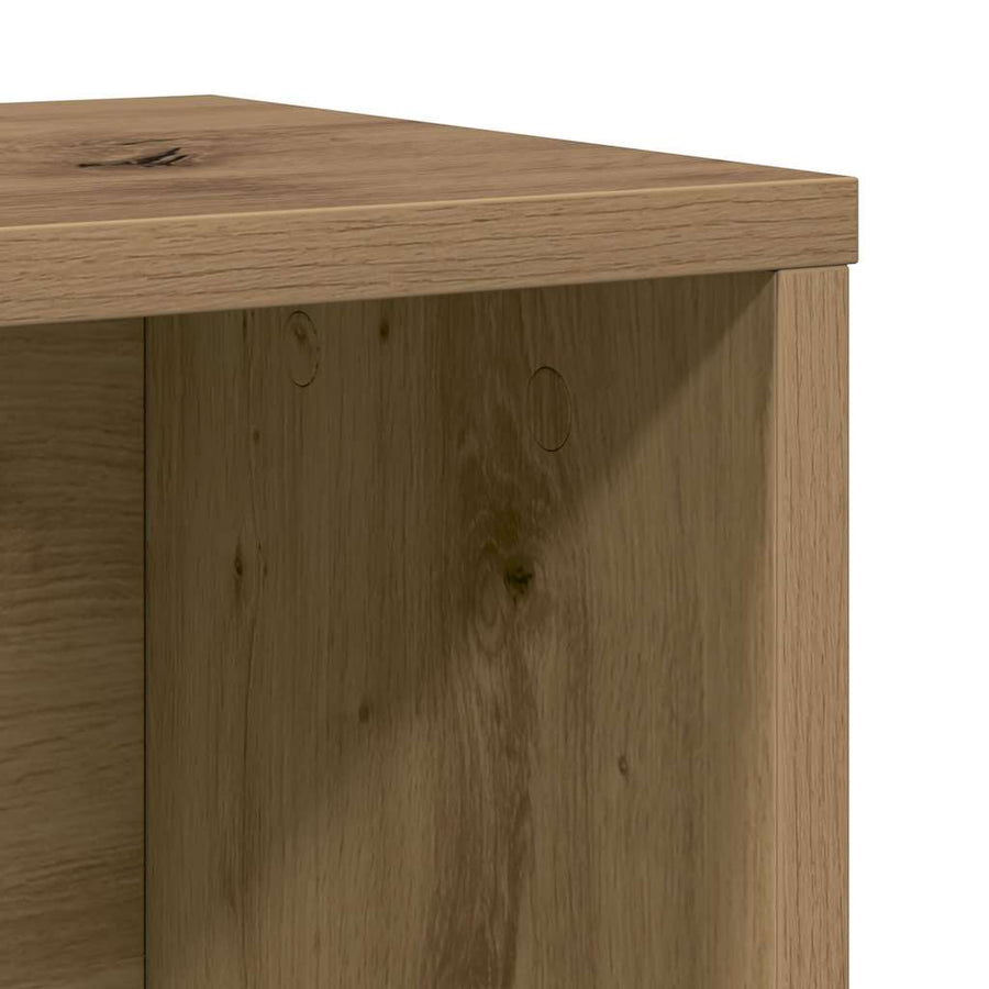 Boekenkast 60x24x101,5 cm bewerkt hout artisanaal eikenkleurig