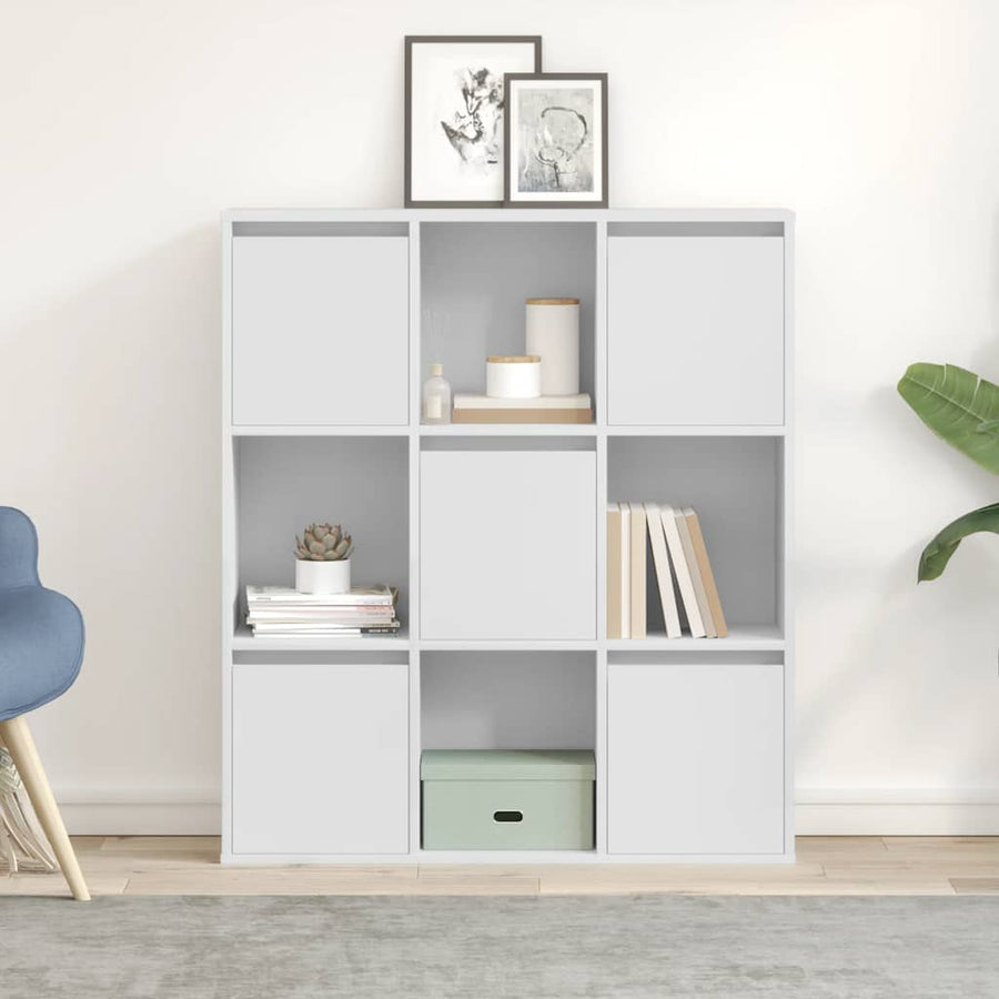 Boekenkast 89x24x101,5 cm bewerkt hout wit
