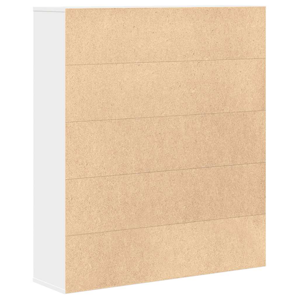 Boekenkast 89x24x101,5 cm bewerkt hout wit