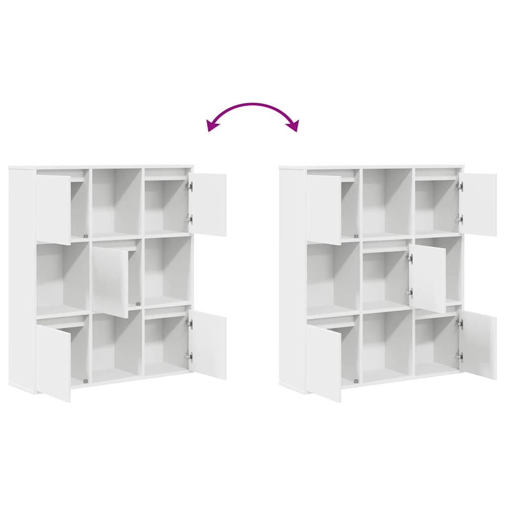 Boekenkast 89x24x101,5 cm bewerkt hout wit