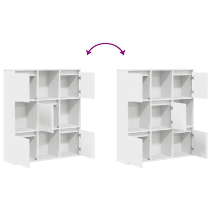Boekenkast 89x24x101,5 cm bewerkt hout wit