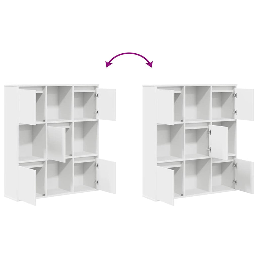 Boekenkast 89x24x101,5 cm bewerkt hout wit