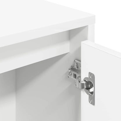 Boekenkast 89x24x101,5 cm bewerkt hout wit