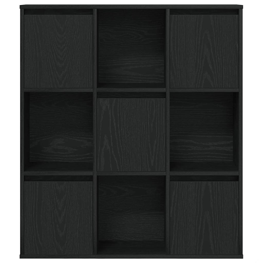 Boekenkast 89x24x101,5 cm bewerkt hout zwart eikenkleurig