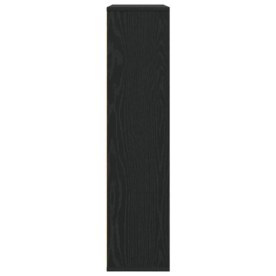 Boekenkast 89x24x101,5 cm bewerkt hout zwart eikenkleurig