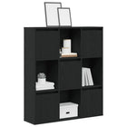 Boekenkast 89x24x101,5 cm zwart eiken bewerkt hout
