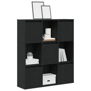 Boekenkast 89x24x101,5 cm zwart eiken bewerkt hout
