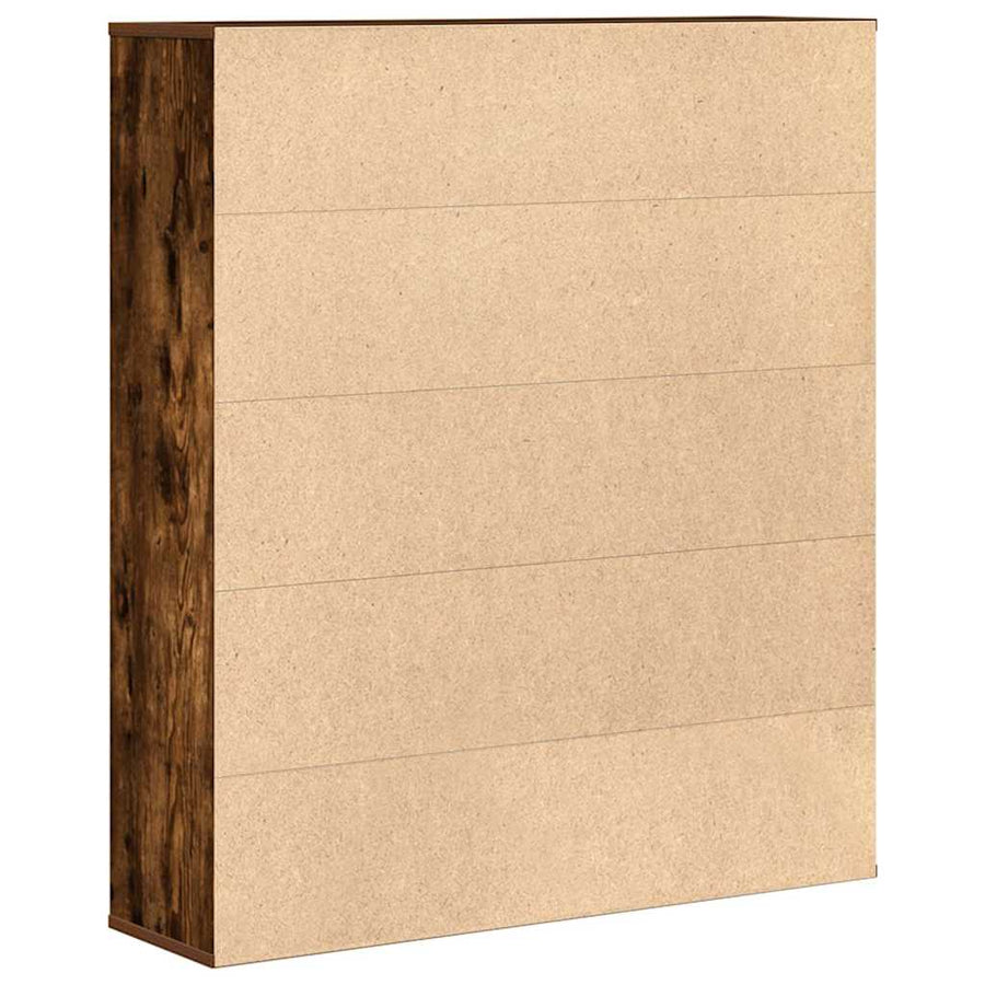 Boekenkast 89x24x101,5 cm bewerkt hout gerookt eikenkleurig
