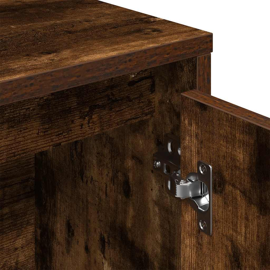 Boekenkast 89x24x101,5 cm bewerkt hout gerookt eikenkleurig