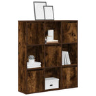 Boekenkast 89x24x101,5 cm bewerkt hout gerookt eiken