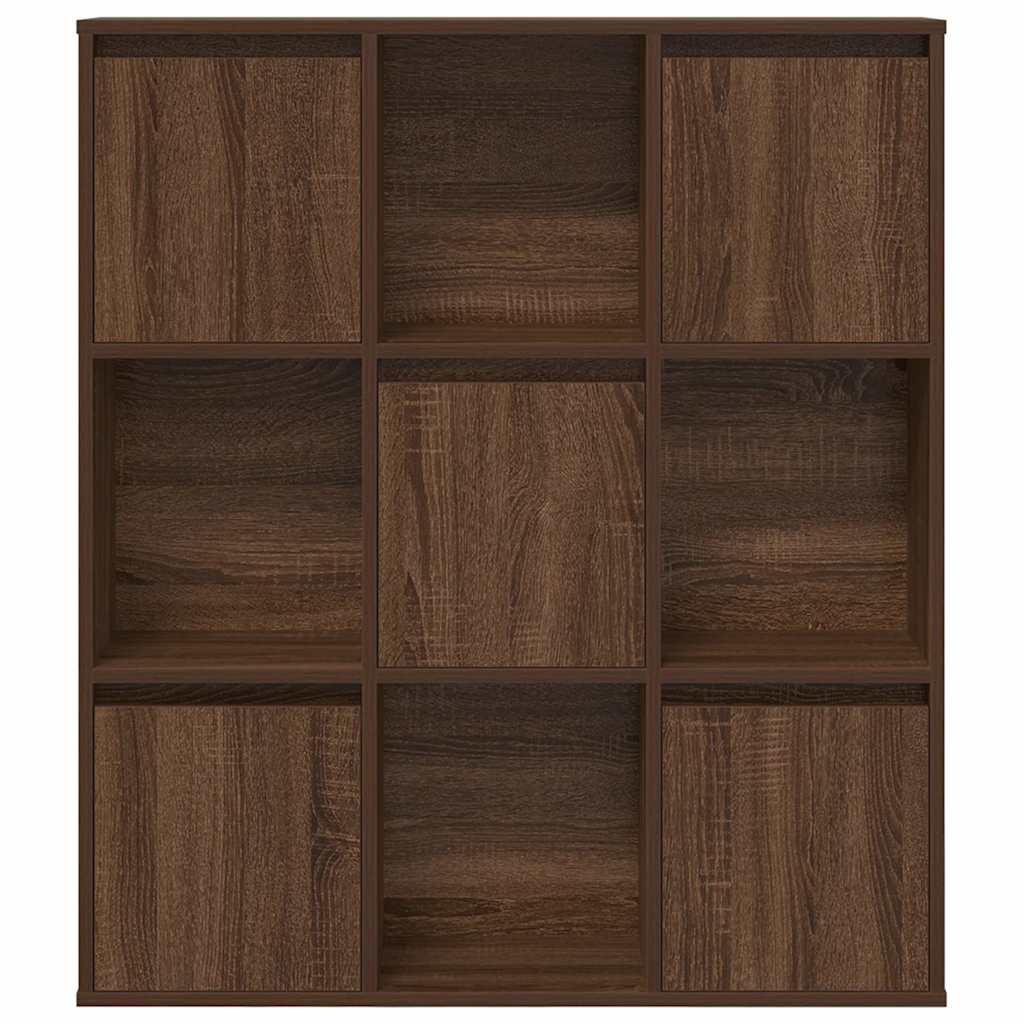 Boekenkast 89x24x101,5 cm bewerkt hout bruin eikenkleurig