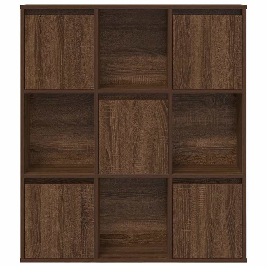 Boekenkast 89x24x101,5 cm bewerkt hout bruin eikenkleurig