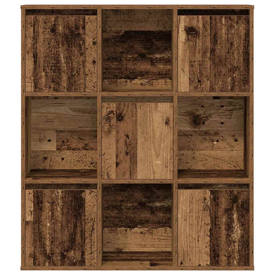 Boekenkast 89x24x101,5 cm bewerkt hout oud houtkleurig