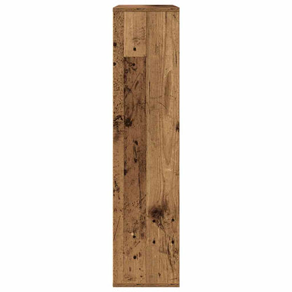 Boekenkast 89x24x101,5 cm bewerkt hout oud houtkleurig