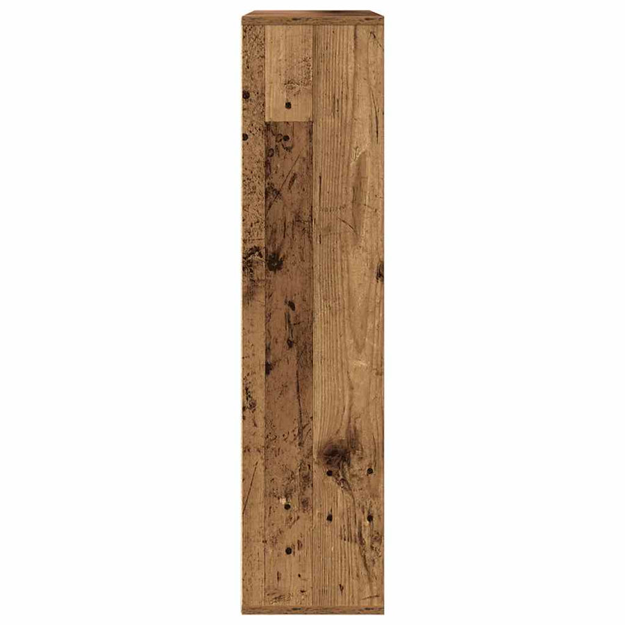 Boekenkast 89x24x101,5 cm bewerkt hout oud houtkleurig