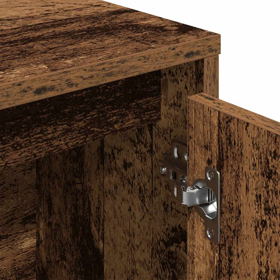Boekenkast 89x24x101,5 cm bewerkt hout oud houtkleurig