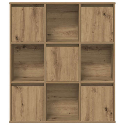 Boekenkast 89x24x101,5 cm bewerkt hout artisanaal eikenkleurig
