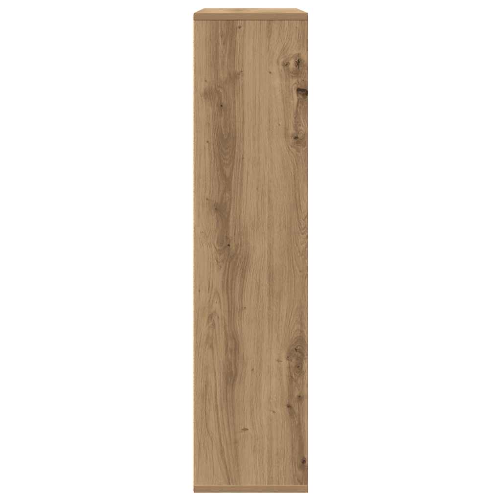 Boekenkast 89x24x101,5 cm bewerkt hout artisanaal eikenkleurig