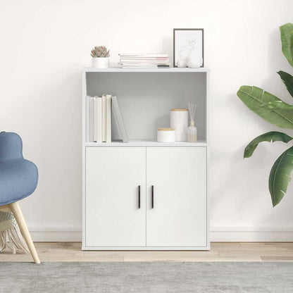 Boekenkast 60x24x85 cm bewerkt hout wit