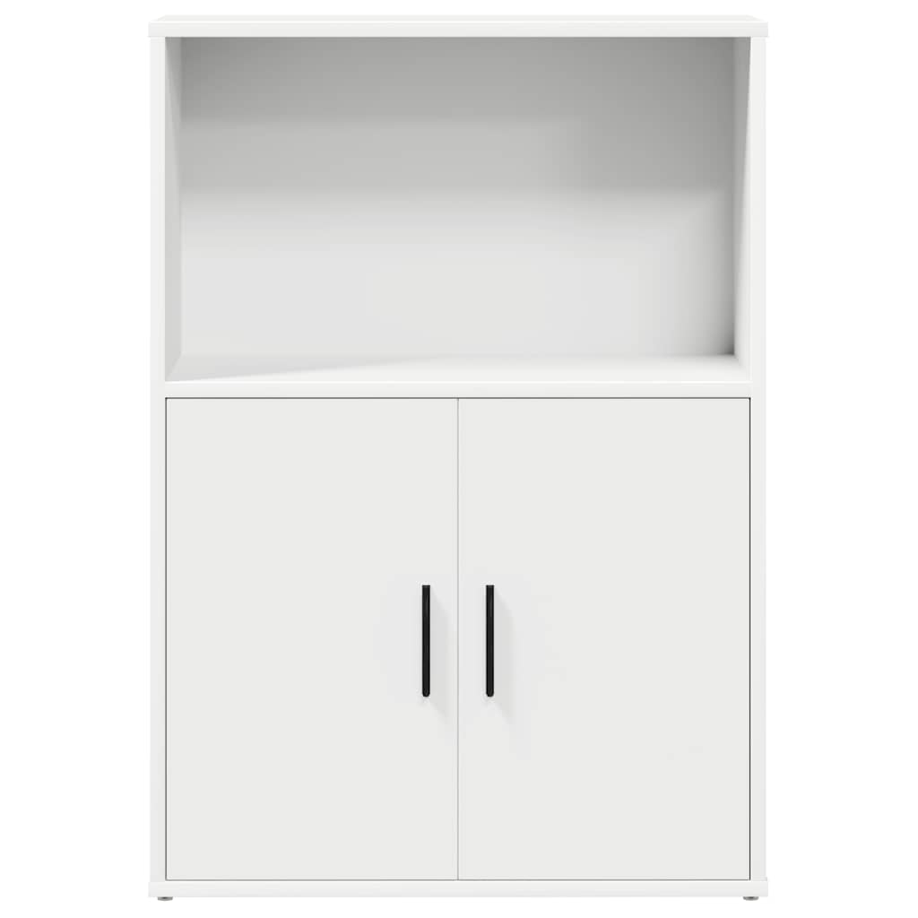 Boekenkast 60x24x85 cm bewerkt hout wit