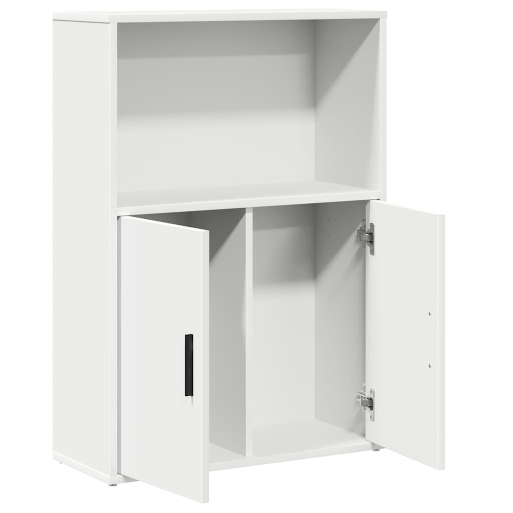 Boekenkast 60x24x85 cm bewerkt hout wit