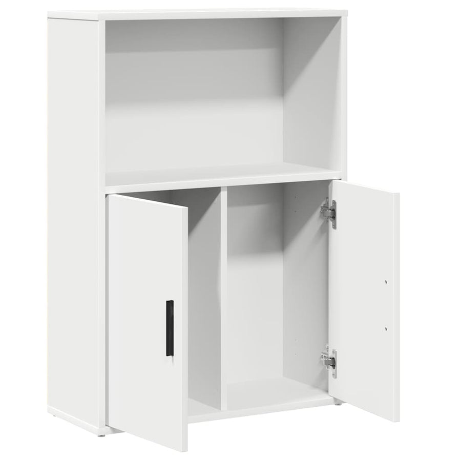 Boekenkast 60x24x85 cm bewerkt hout wit