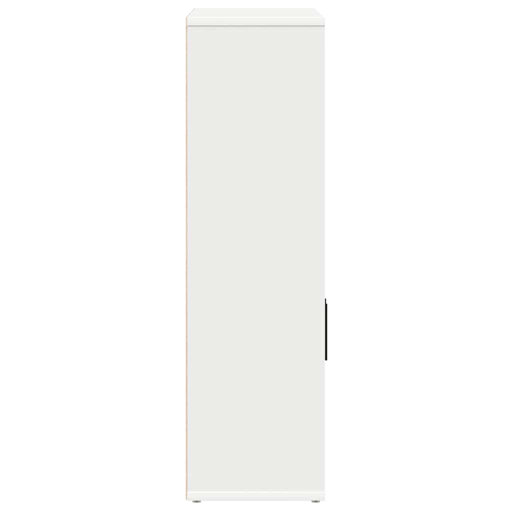 Boekenkast 60x24x85 cm bewerkt hout wit