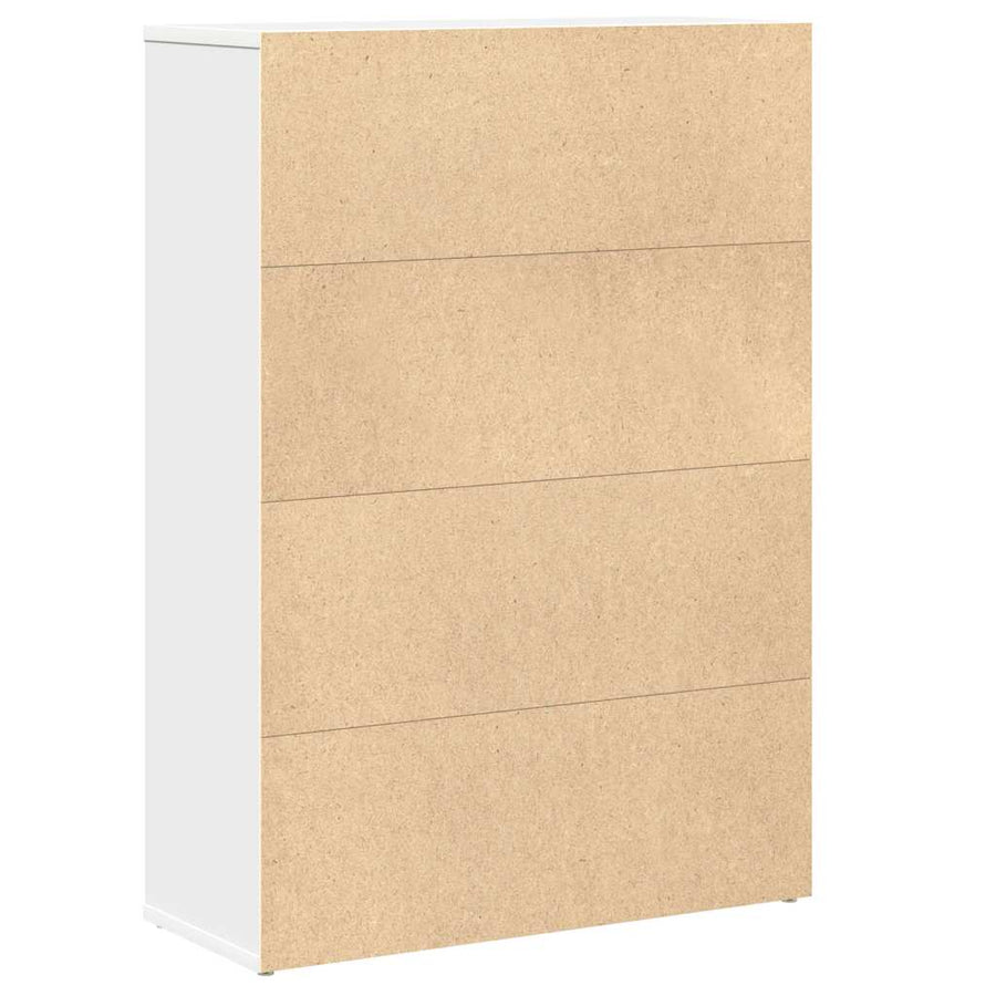 Boekenkast 60x24x85 cm bewerkt hout wit