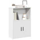Boekenkast 60x24x85 cm wit bewerkt hout