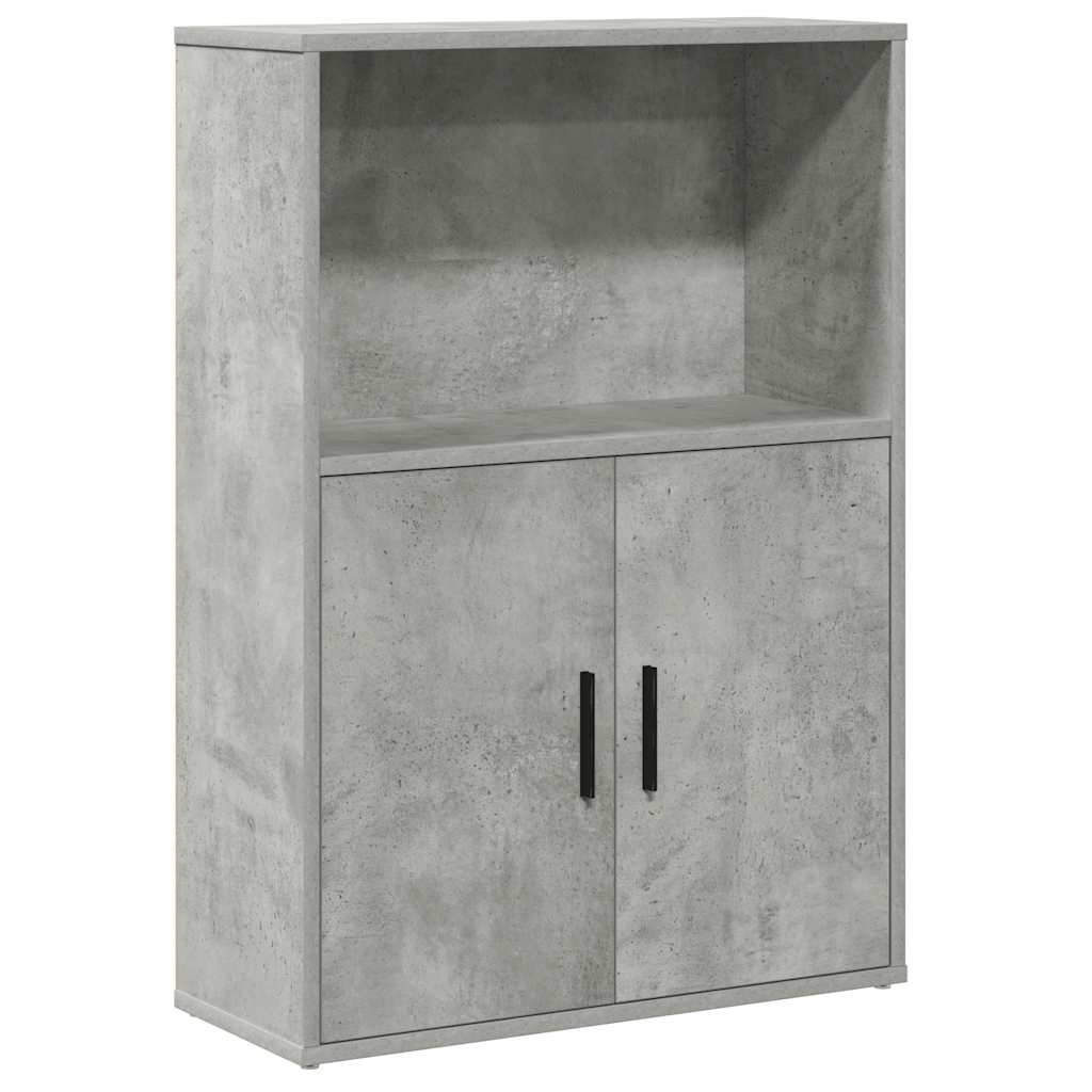 Boekenkast 60x24x85 cm bewerkt hout betongrijs