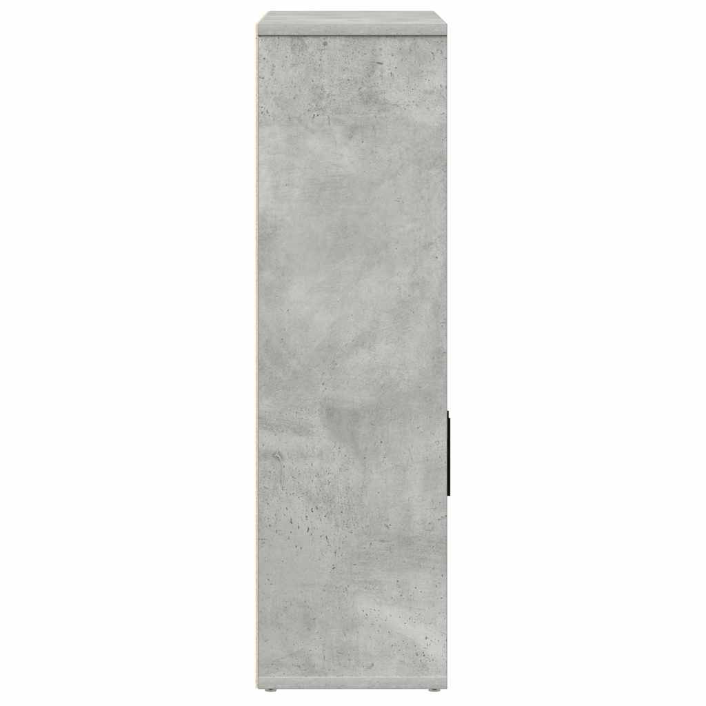 Boekenkast 60x24x85 cm bewerkt hout betongrijs