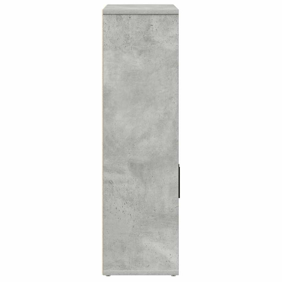 Boekenkast 60x24x85 cm bewerkt hout betongrijs