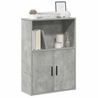 Bookcase 60x24x85 cm engineered wood concrete grey