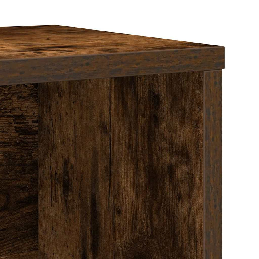 Boekenkast 60x24x85 cm bewerkt hout gerookt eikenkleurig