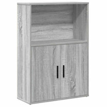 Boekenkast 60x24x85 cm bewerkt hout grijs sonoma eikenkleurig