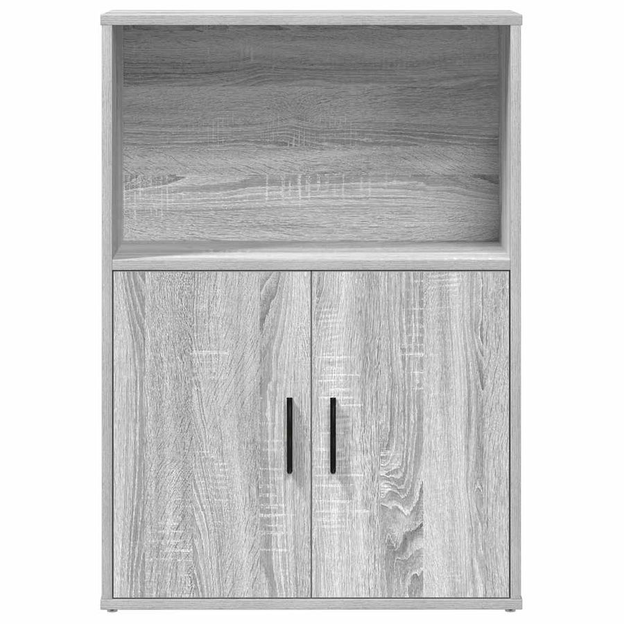 Boekenkast 60x24x85 cm bewerkt hout grijs sonoma eikenkleurig