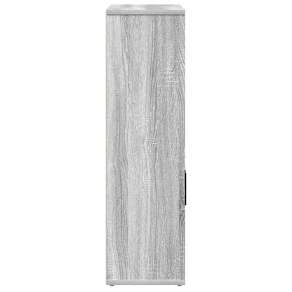 Boekenkast 60x24x85 cm bewerkt hout grijs sonoma eikenkleurig