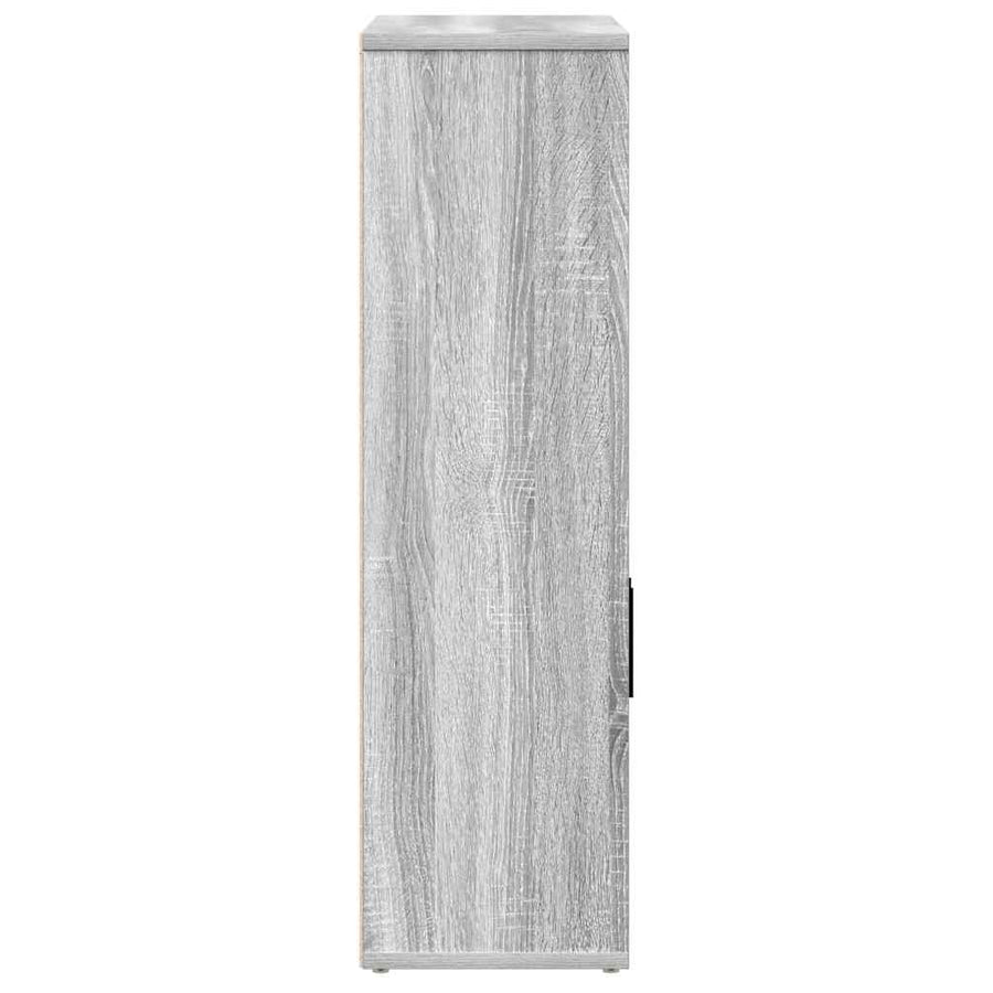 Boekenkast 60x24x85 cm bewerkt hout grijs sonoma eikenkleurig
