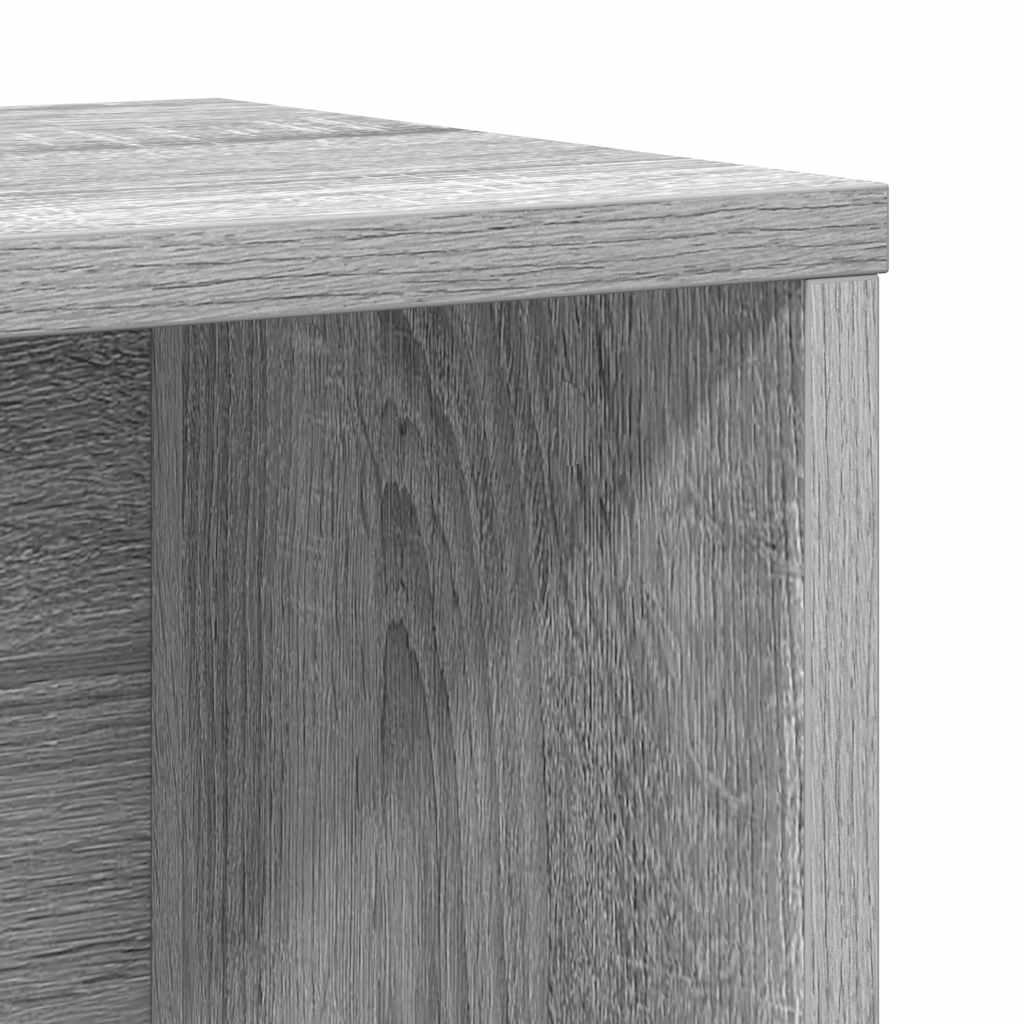 Boekenkast 60x24x85 cm bewerkt hout grijs sonoma eikenkleurig