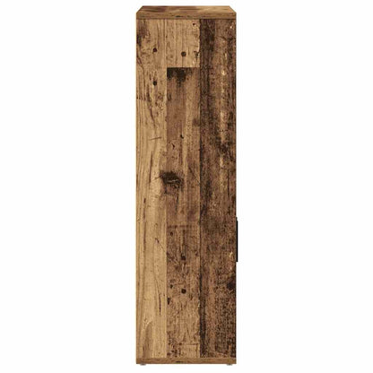 Boekenkast 60x24x85 cm bewerkt hout oud houtkleurig